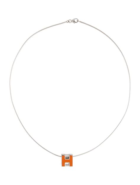 hermes necklace h cube|Hermes h necklace on sale.